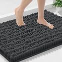 Smiry Bathroom Rugs 30X18, Extra Soft Rubber Backing Chenille Bath Mats