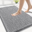 Smiry Bathroom Rugs 30X18, Luxury Chenille Extra Soft Absorbent Bath Mat