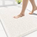 Smiry Bathroom Rugs 30X18, Luxury Chenille Extra Soft Absorbent Bath Mat