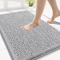 Smiry Bathroom Rugs 30X18, Luxury Chenille Extra Soft Absorbent Bath Mat