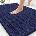 Smiry Bathroom Rugs 30X20, Extra Soft Rubber Backing Chenille Bath Mats
