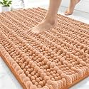 Smiry Bathroom Rugs 30X20, Extra Soft Rubber Backing Chenille Bath Mats