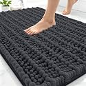 Smiry Bathroom Rugs 30X20, Extra Soft Rubber Backing Chenille Bath Mats