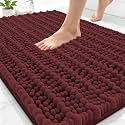 Smiry Bathroom Rugs 30X20, Extra Soft Rubber Backing Chenille Bath Mats