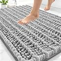 Smiry Bathroom Rugs 30X20, Extra Soft Rubber Backing Chenille Bath Mats