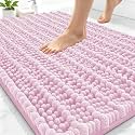 Smiry Bathroom Rugs 30X20, Extra Soft Rubber Backing Chenille Bath Mats