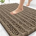 Smiry Bathroom Rugs 30X20, Extra Soft Rubber Backing Chenille Bath Mats