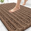 Smiry Bathroom Rugs 30X20, Extra Soft Rubber Backing Chenille Bath Mats
