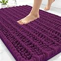 Smiry Bathroom Rugs 30X20, Extra Soft Rubber Backing Chenille Bath Mats