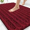 Smiry Bathroom Rugs 30X20, Extra Soft Rubber Backing Chenille Bath Mats