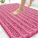 Smiry Bathroom Rugs 30X20, Extra Soft Rubber Backing Chenille Bath Mats