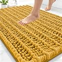 Smiry Bathroom Rugs 30X20, Extra Soft Rubber Backing Chenille Bath Mats