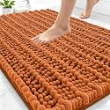 Smiry Bathroom Rugs 30X20, Extra Soft Rubber Backing Chenille Bath Mats