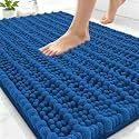 Smiry Bathroom Rugs 30X20, Extra Soft Rubber Backing Chenille Bath Mats