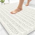 Smiry Bathroom Rugs 30X20, Extra Soft Rubber Backing Chenille Bath Mats