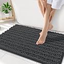 Smiry Bathroom Rugs 32X20, Extra Soft Rubber Backing Chenille Bath Mats