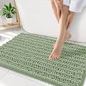 Smiry Bathroom Rugs 32X20, Extra Soft Rubber Backing Chenille Bath Mats