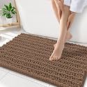 Smiry Bathroom Rugs 34X21, Extra Soft Rubber Backing Chenille Bath Mats