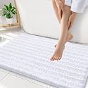 Smiry Bathroom Rugs 34X21, Extra Soft Rubber Backing Chenille Bath Mats