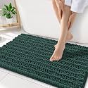 Smiry Bathroom Rugs 34X21, Extra Soft Rubber Backing Chenille Bath Mats