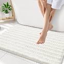 Smiry Bathroom Rugs 34X21, Extra Soft Rubber Backing Chenille Bath Mats