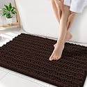 Smiry Bathroom Rugs 34X21, Extra Soft Rubber Backing Chenille Bath Mats