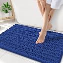 Smiry Bathroom Rugs 34X21, Extra Soft Rubber Backing Chenille Bath Mats