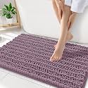 Smiry Bathroom Rugs 34X21, Extra Soft Rubber Backing Chenille Bath Mats