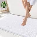 Smiry Bathroom Rugs 34X21, Luxury Chenille Extra Soft Absorbent Bath Mat