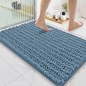 Smiry Bathroom Rugs 35X24, Extra Soft Rubber Backing Chenille Bath Mats
