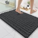Smiry Bathroom Rugs 35X24, Extra Soft Rubber Backing Chenille Bath Mats
