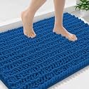 Smiry Bathroom Rugs 36X24, Extra Soft Rubber Backing Chenille Bath Mats
