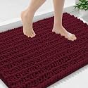 Smiry Bathroom Rugs 36X24, Extra Soft Rubber Backing Chenille Bath Mats