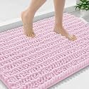Smiry Bathroom Rugs 36X24, Extra Soft Rubber Backing Chenille Bath Mats