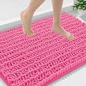 Smiry Bathroom Rugs 36X24, Extra Soft Rubber Backing Chenille Bath Mats
