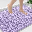 Smiry Bathroom Rugs 36X24, Extra Soft Rubber Backing Chenille Bath Mats