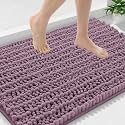 Smiry Bathroom Rugs 36X24, Extra Soft Rubber Backing Chenille Bath Mats