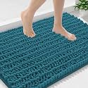 Smiry Bathroom Rugs 36X24, Extra Soft Rubber Backing Chenille Bath Mats