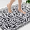 Smiry Bathroom Rugs 36X24, Extra Soft Rubber Backing Chenille Bath Mats