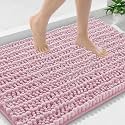 Smiry Bathroom Rugs 36X24, Extra Soft Rubber Backing Chenille Bath Mats