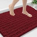 Smiry Bathroom Rugs 36X24, Extra Soft Rubber Backing Chenille Bath Mats