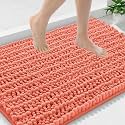 Smiry Bathroom Rugs 36X24, Extra Soft Rubber Backing Chenille Bath Mats