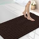 Smiry Bathroom Rugs 40X24, Extra Soft Rubber Backing Chenille Bath Mats