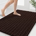 Smiry Bathroom Rugs 40X32, Extra Soft Rubber Backing Chenille Bath Mats
