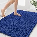 Smiry Bathroom Rugs 40X32, Extra Soft Rubber Backing Chenille Bath Mats