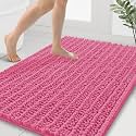 Smiry Bathroom Rugs 40X32, Extra Soft Rubber Backing Chenille Bath Mats