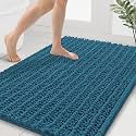 Smiry Bathroom Rugs 40X32, Extra Soft Rubber Backing Chenille Bath Mats