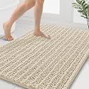 Smiry Bathroom Rugs 40X32, Extra Soft Rubber Backing Chenille Bath Mats