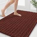 Smiry Bathroom Rugs 40X32, Extra Soft Rubber Backing Chenille Bath Mats