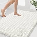 Smiry Bathroom Rugs 40X32, Extra Soft Rubber Backing Chenille Bath Mats